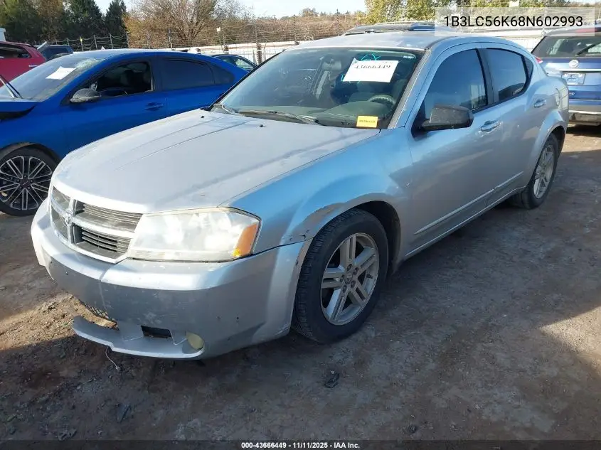 1B3LC56K68N602993 2008 Dodge Avenger Sxt