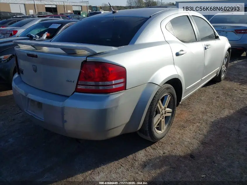 1B3LC56K68N602993 2008 Dodge Avenger Sxt