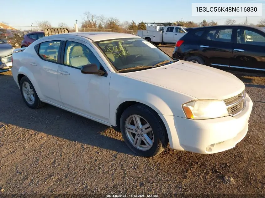1B3LC56K48N616830 2008 Dodge Avenger Sxt
