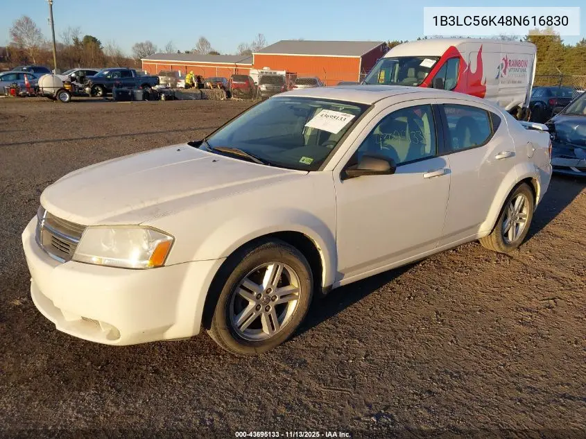 1B3LC56K48N616830 2008 Dodge Avenger Sxt