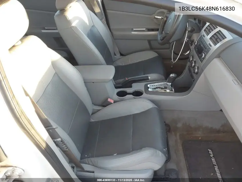 1B3LC56K48N616830 2008 Dodge Avenger Sxt