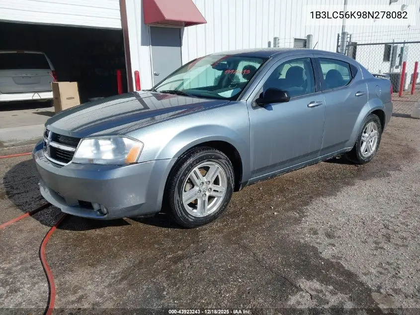 1B3LC56K98N278082 2008 Dodge Avenger Sxt
