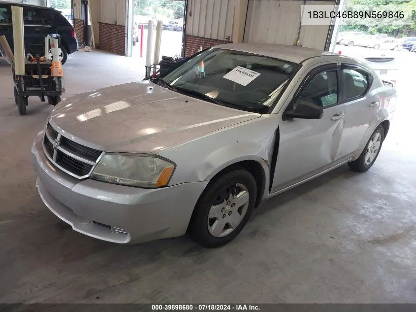 1B3LC46B89N569846 2009 Dodge Avenger Se/Sxt