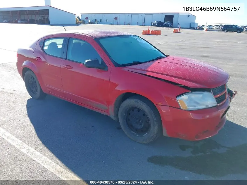 1B3LC46B69N564757 2009 Dodge Avenger Se/Sxt