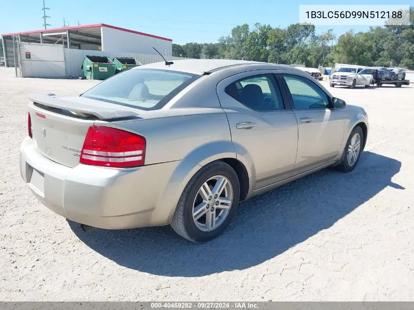 1B3LC56D99N512188 2009 Dodge Avenger Sxt