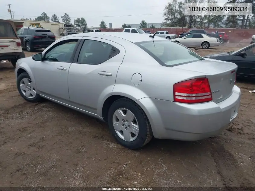 1B3LC46B09N509334 2009 Dodge Avenger Se/Sxt