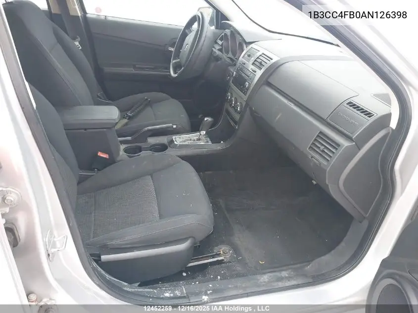 1B3CC4FB0AN126398 2010 Dodge Avenger Se
