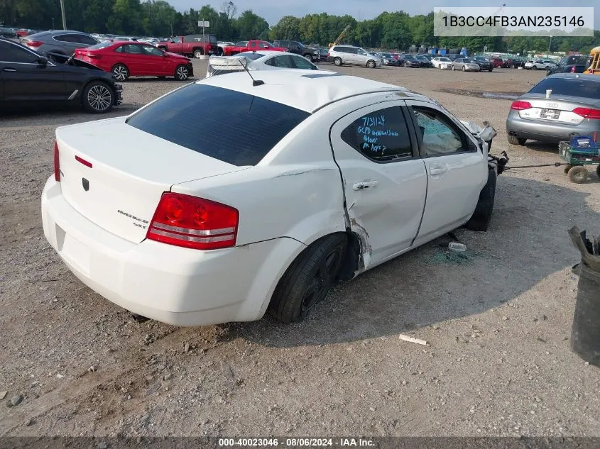 1B3CC4FB3AN235146 2010 Dodge Avenger Sxt