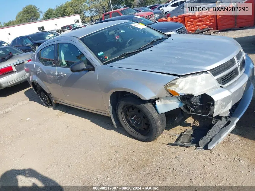 1B3CC4FBXAN202290 2010 Dodge Avenger Sxt