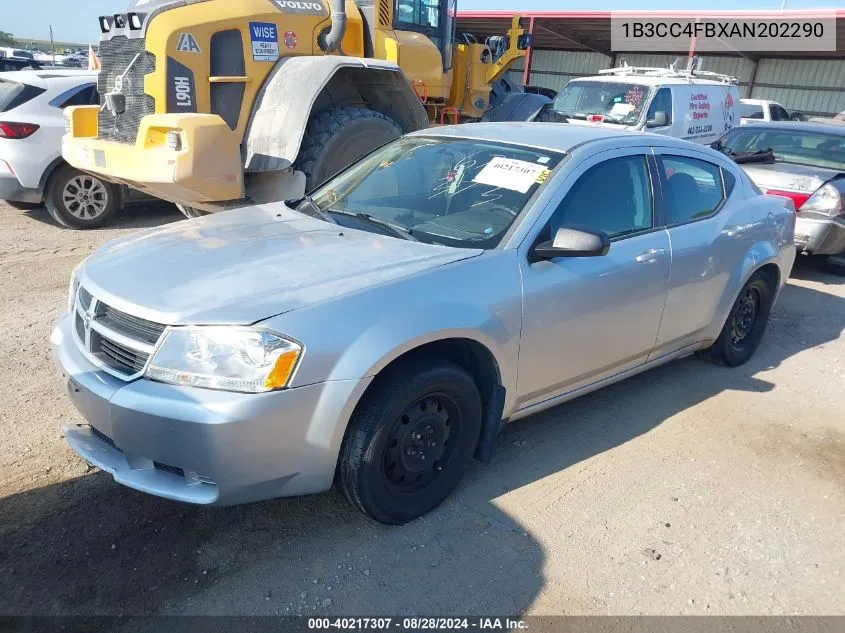 1B3CC4FBXAN202290 2010 Dodge Avenger Sxt