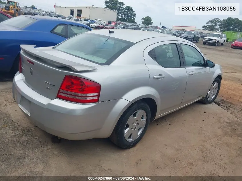 1B3CC4FB3AN108056 2010 Dodge Avenger Sxt