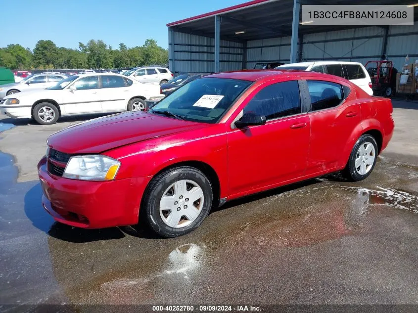 1B3CC4FB8AN124608 2010 Dodge Avenger Sxt