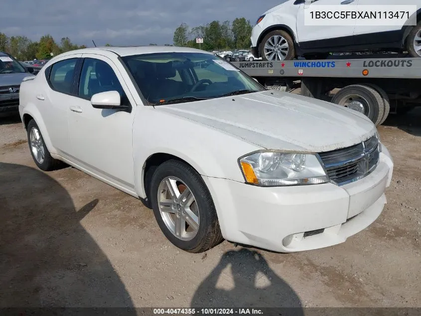 1B3CC5FBXAN113471 2010 Dodge Avenger R/T