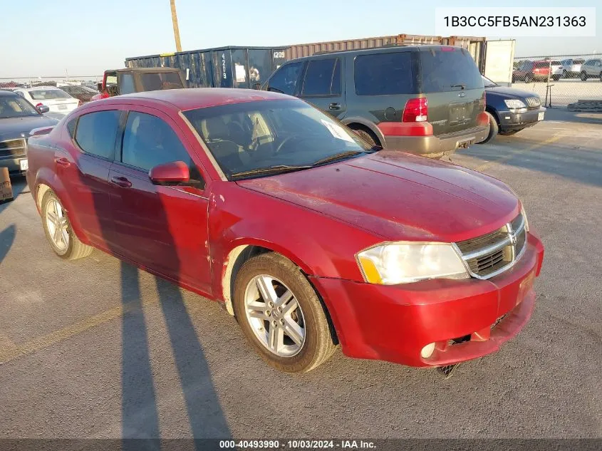 1B3CC5FB5AN231363 2010 Dodge Avenger R/T