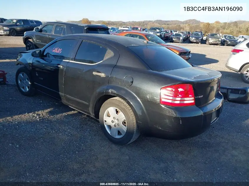 1B3CC4FB3AN196090 2010 Dodge Avenger Sxt