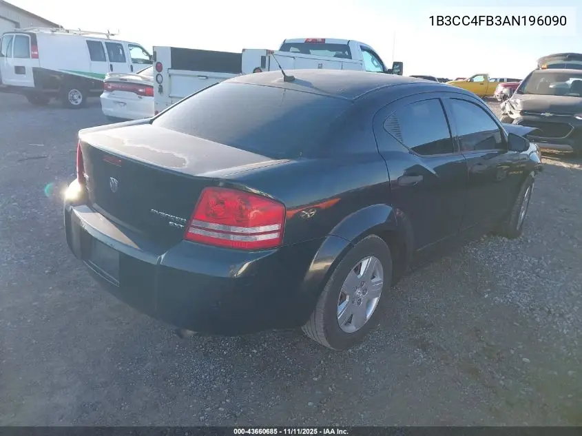 1B3CC4FB3AN196090 2010 Dodge Avenger Sxt