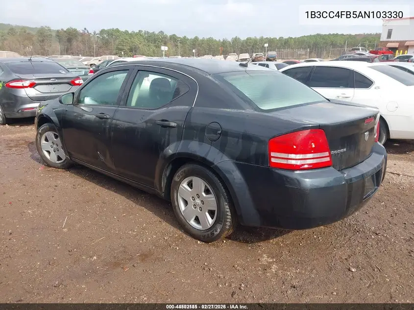 1B3CC4FB5AN103330 2010 Dodge Avenger Sxt