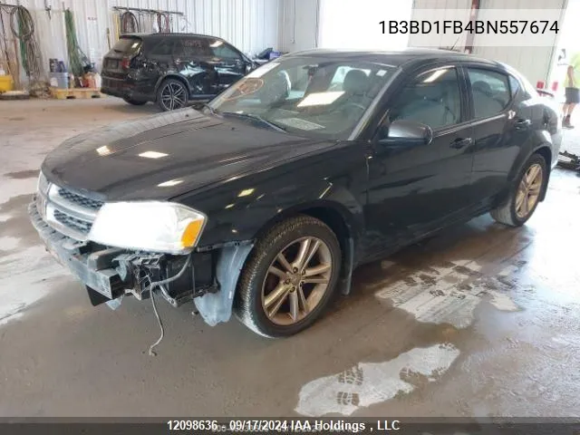 1B3BD1FB4BN557674 2011 Dodge Avenger Sxt