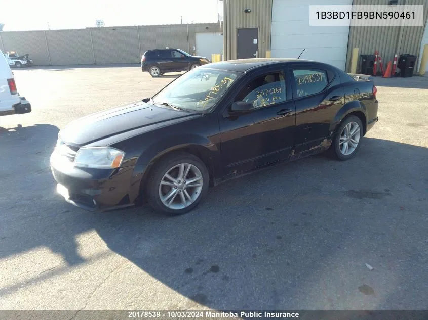 1B3BD1FB9BN590461 2011 Dodge Avenger Sxt