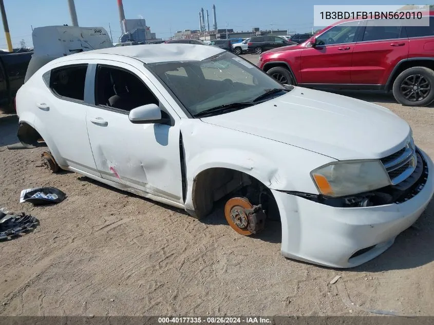 1B3BD1FB1BN562010 2011 Dodge Avenger Mainstreet