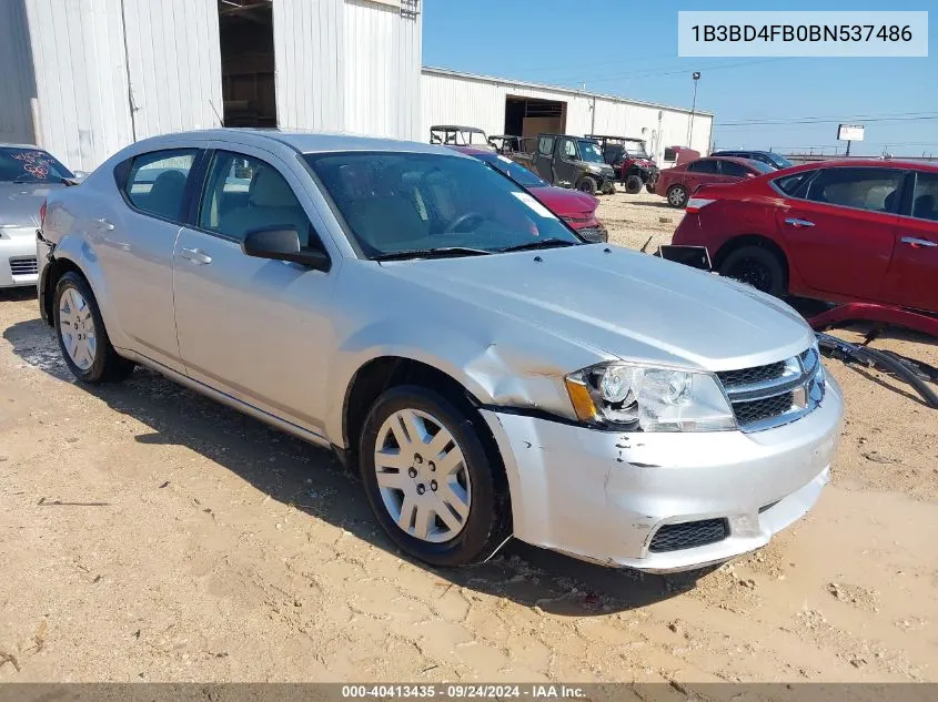 1B3BD4FB0BN537486 2011 Dodge Avenger Express