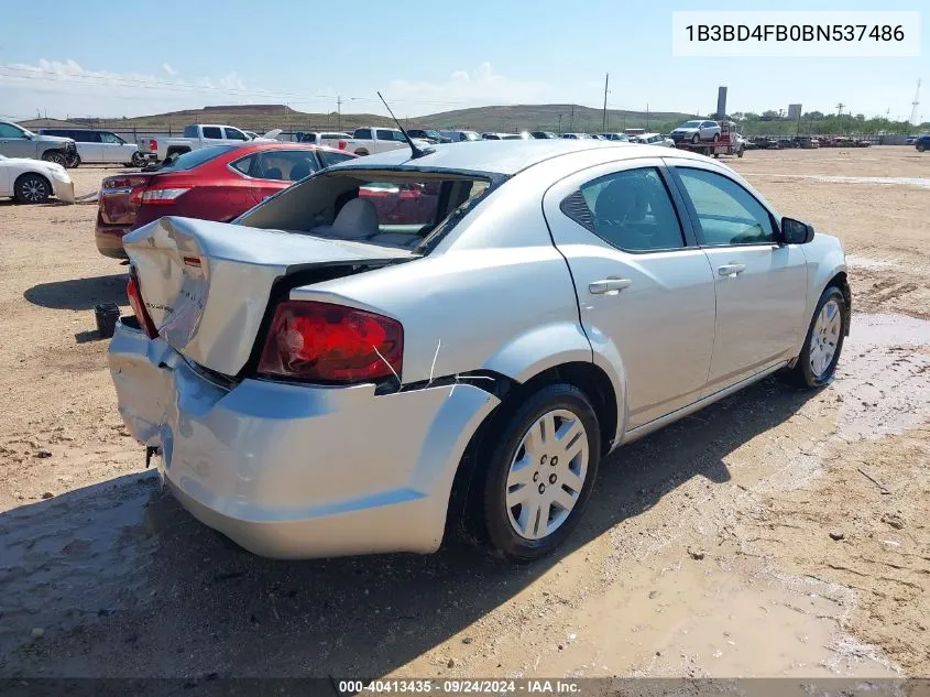 1B3BD4FB0BN537486 2011 Dodge Avenger Express