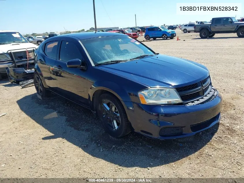 1B3BD1FBXBN528342 2011 Dodge Avenger Mainstreet