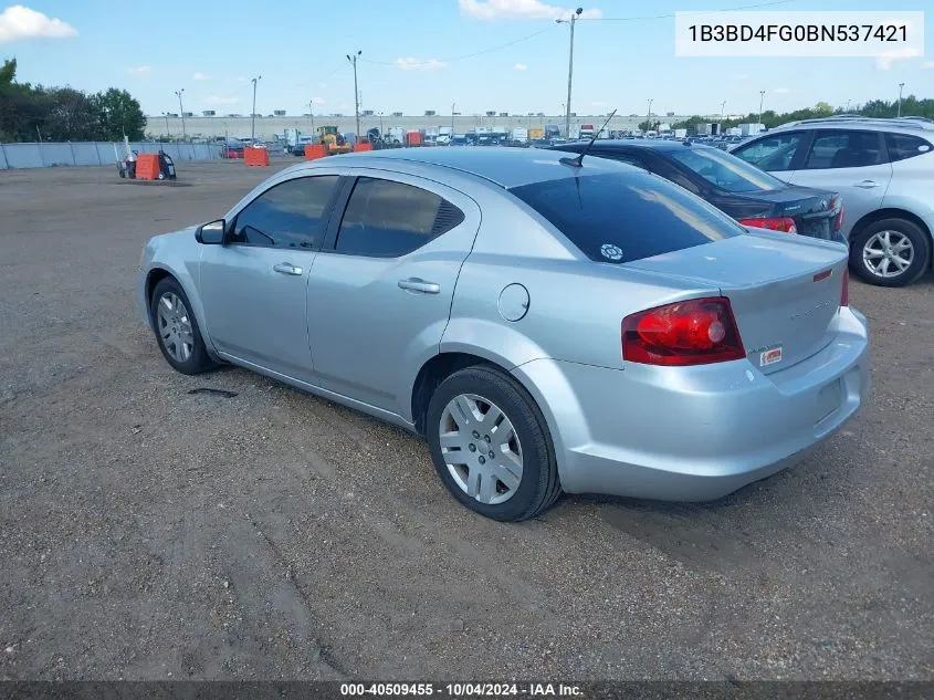 1B3BD4FG0BN537421 2011 Dodge Avenger Express