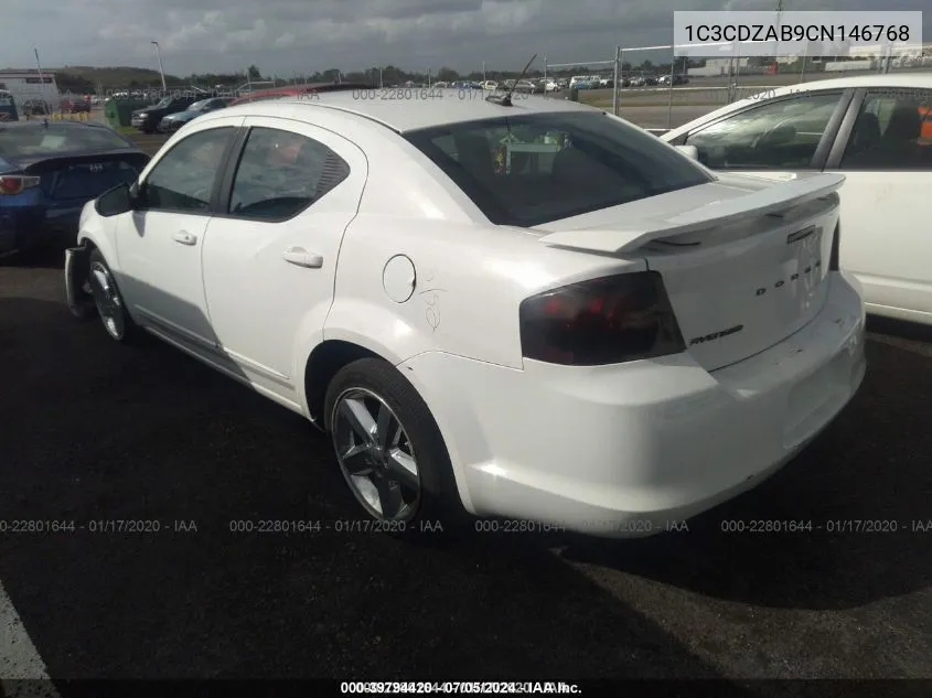 1C3CDZAB9CN146768 2012 Dodge Avenger Se