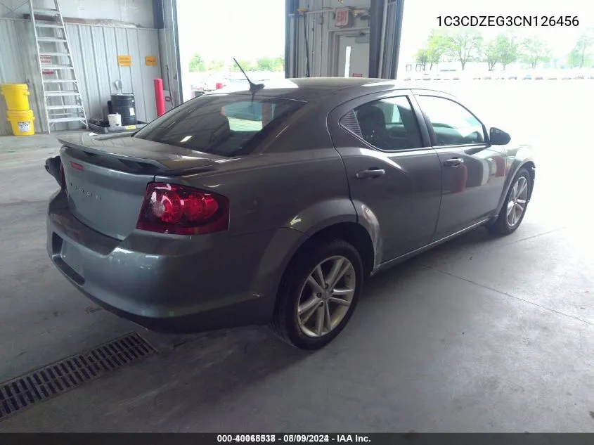 1C3CDZEG3CN126456 2012 Dodge Avenger Sxt Plus