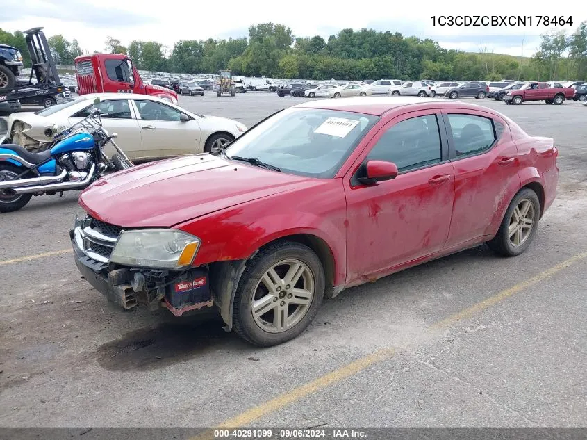 1C3CDZCBXCN178464 2012 Dodge Avenger Sxt