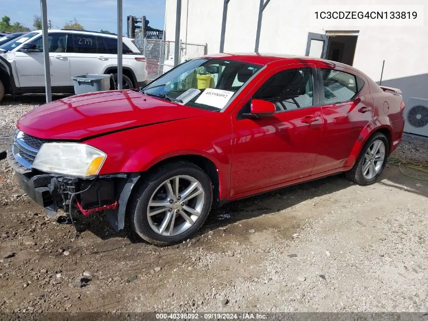 1C3CDZEG4CN133819 2012 Dodge Avenger Sxt Plus