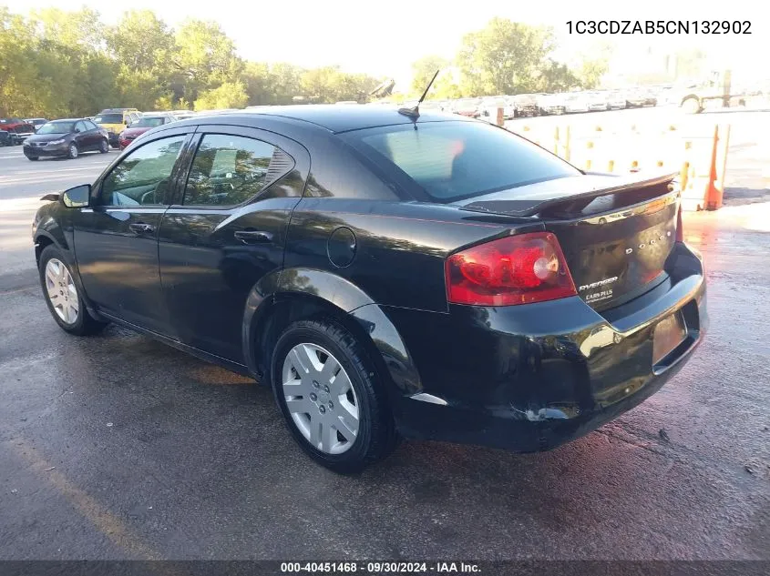 1C3CDZAB5CN132902 2012 Dodge Avenger Se