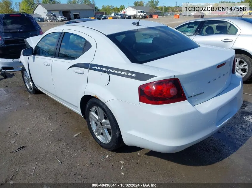 1C3CDZCB7CN147558 2012 Dodge Avenger Sxt