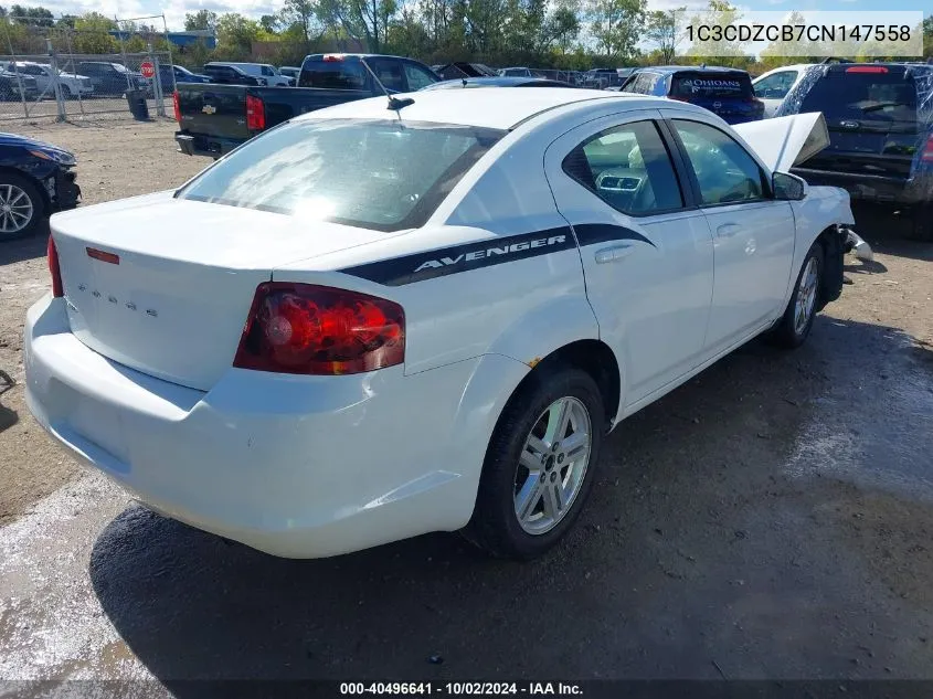 1C3CDZCB7CN147558 2012 Dodge Avenger Sxt