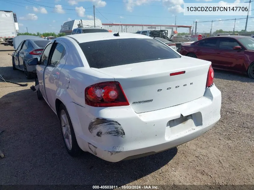 1C3CDZCB7CN147706 2012 Dodge Avenger Sxt