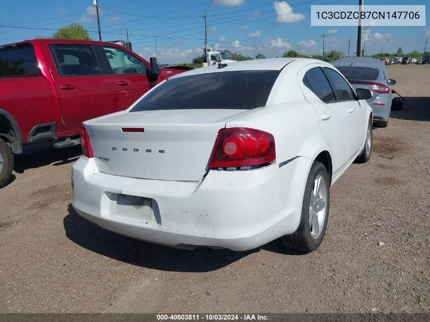 1C3CDZCB7CN147706 2012 Dodge Avenger Sxt