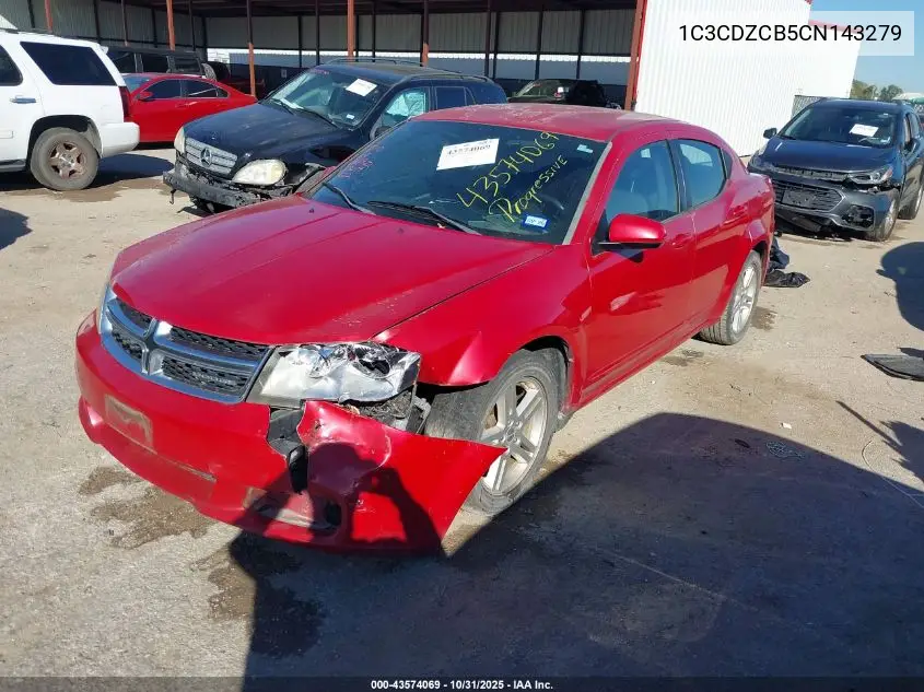 1C3CDZCB5CN143279 2012 Dodge Avenger Sxt