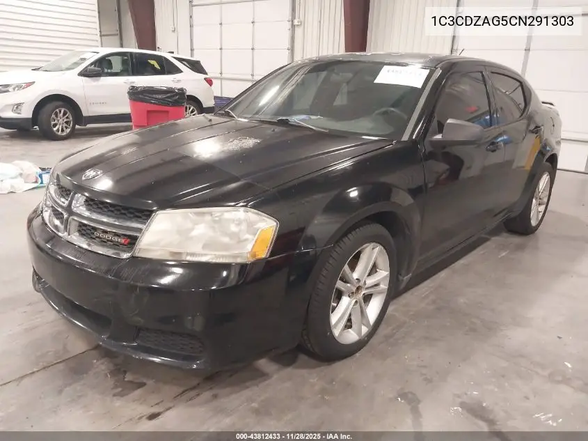 1C3CDZAG5CN291303 2012 Dodge Avenger Se