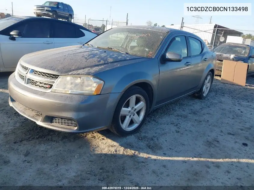 1C3CDZCB0CN133498 2012 Dodge Avenger Sxt