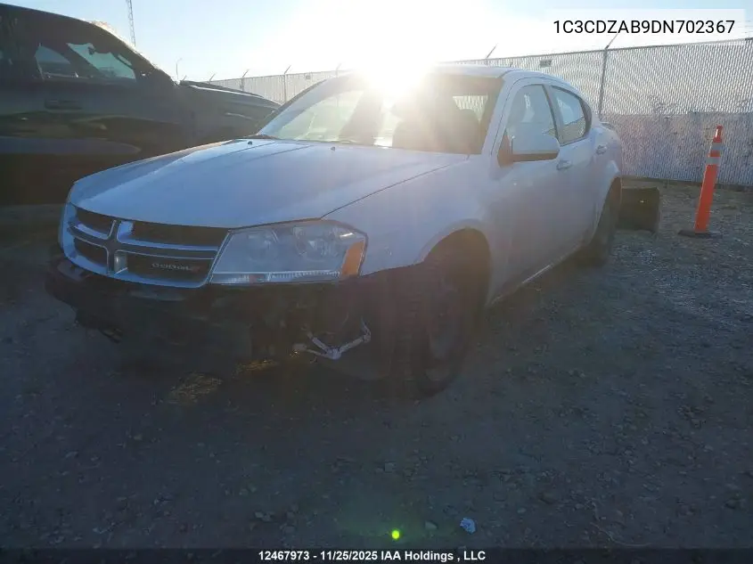 1C3CDZAB9DN702367 2013 Dodge Avenger