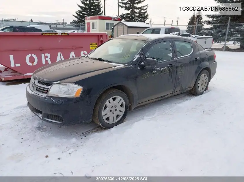 1C3CDZAB7DN586862 2013 Dodge Avenger Se