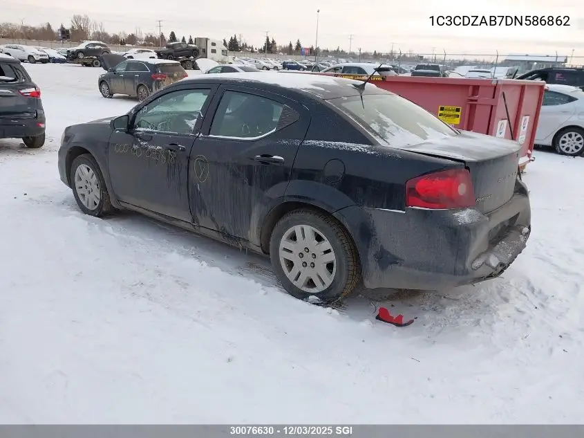 1C3CDZAB7DN586862 2013 Dodge Avenger Se