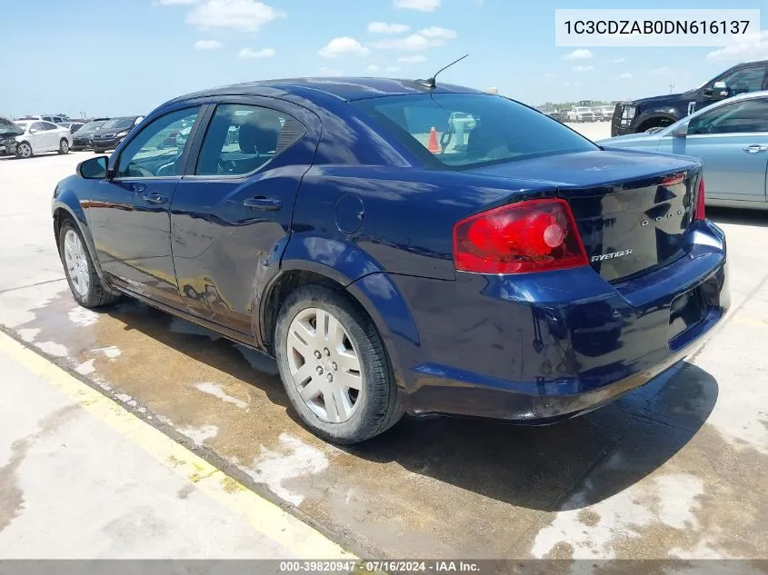 1C3CDZAB0DN616137 2013 Dodge Avenger Se