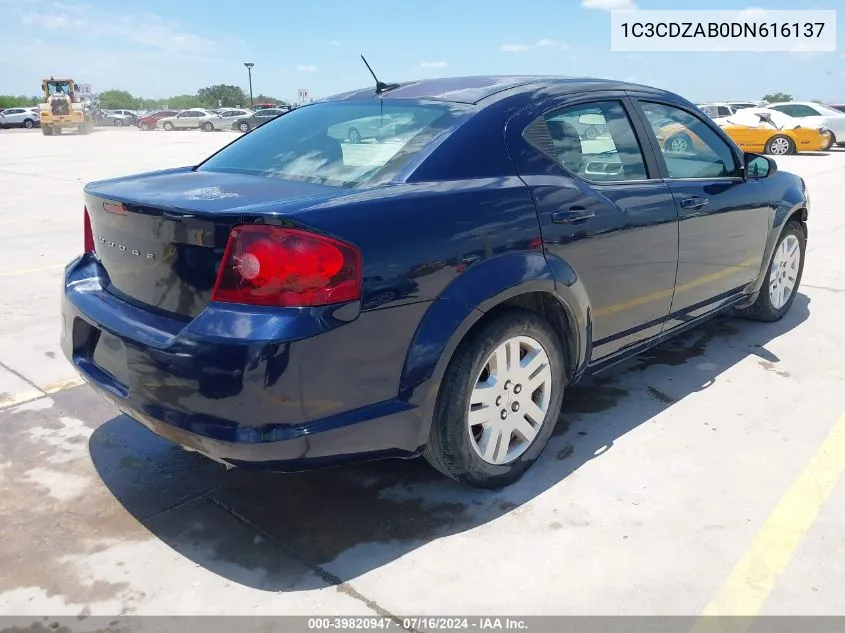 1C3CDZAB0DN616137 2013 Dodge Avenger Se