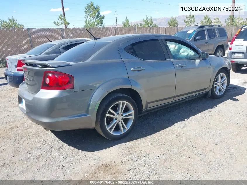 1C3CDZAGXDN750021 2013 Dodge Avenger Se V6