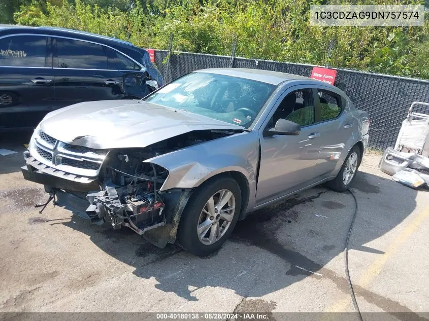 1C3CDZAG9DN757574 2013 Dodge Avenger Se V6