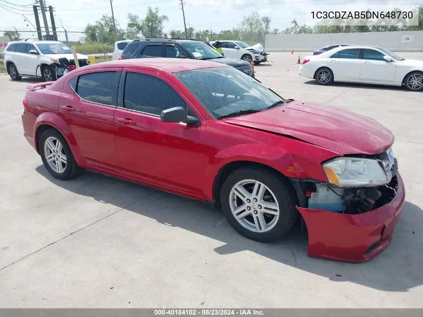 1C3CDZAB5DN648730 2013 Dodge Avenger Se