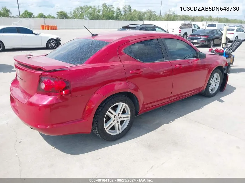 1C3CDZAB5DN648730 2013 Dodge Avenger Se