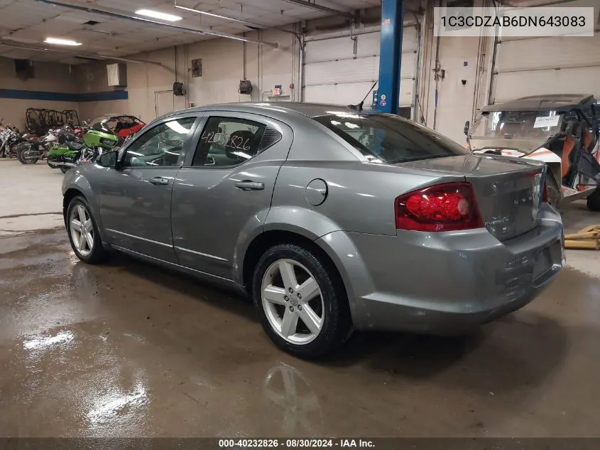 1C3CDZAB6DN643083 2013 Dodge Avenger Se